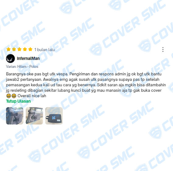 Testimoni pelanggan Cover SMC 14