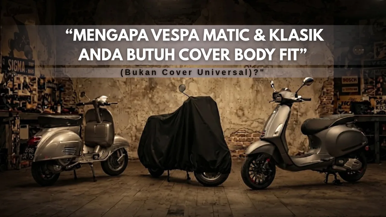 Presisi & Elegan: Alasan Vespa Matic dan Klasik Membutuhkan Cover Body Fit dari Cover SMC