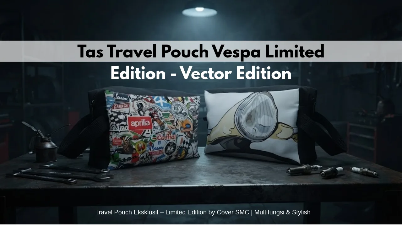 Gaya Hidup Otomotif Berkelas: Tas Travel Pouch Vespa Limited Edition – Vector Edition dari Cover SMC